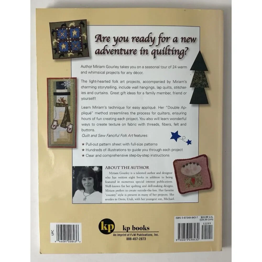 Quilt and Sew Fanciful Folk Art by Miriam Gourley (2004, Trade Paperback / Trade